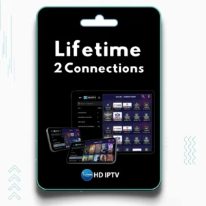 Xtreme HD IPTV subscription plan for Life time on two devices, featuring HD and 4K channels, live TV, and on-demand content.